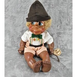 Vintage Naber Kids Wooden Doll 1995 Baby Wolfgang Collectible Carved Unique Rare